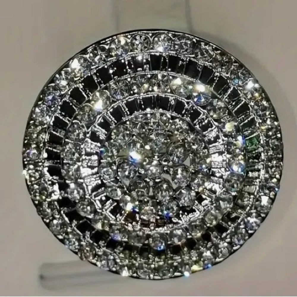 Women's Vintage Round Stainless Steel Anniversary Ring - Hypoallergenic,